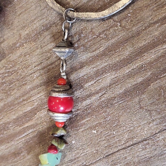 Vintage Vtg Native American Navajo Unakite Nugget Adjustable Length Necklace - Picture 10 of 13